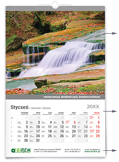 kalendarz planszowy 13 stronicowy