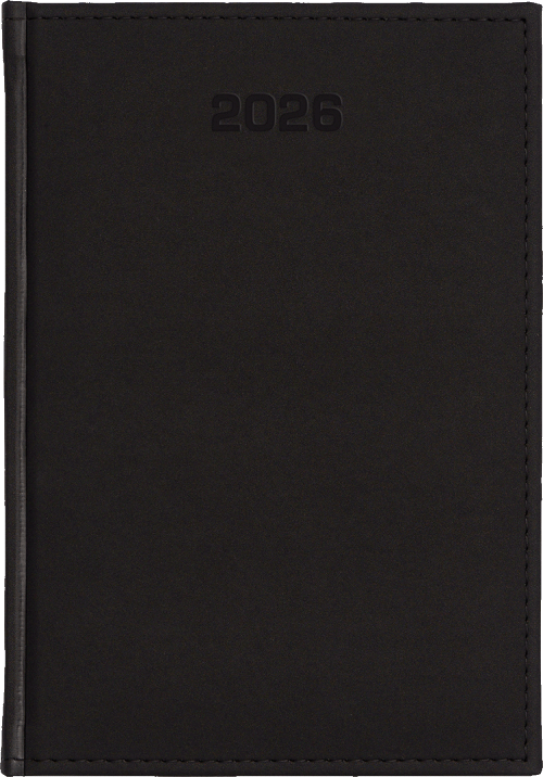 Kalendarz A5 dzienny Velour Czarny